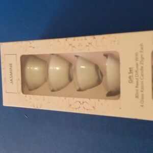 *Jasmine 4 Glass Katori Candle Diffuser Gift Set
